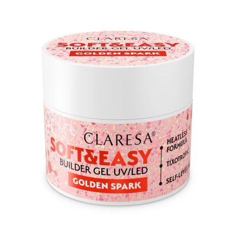 Claresa Nails CLARESA Soft&Easy żel budujący do paznokci Gloden Spark 12 g
