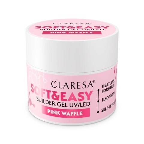 Claresa Soft&Easy żel budujący do paznokci Pink Waffle 12 g