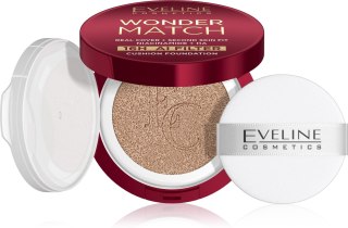 Eveline Wonder Match Kryjący Podkład Cushion z Niacynamidem i Kwasem Hialuronowym 01N Ivory 15 g