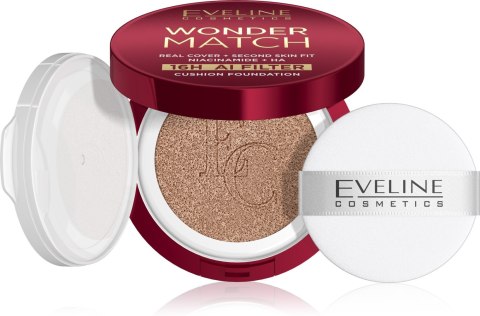 Eveline Wonder Match Kryjący Podkład Cushion z Niacynamidem i Kwasem Hialuronowym 03N Nude 15 g