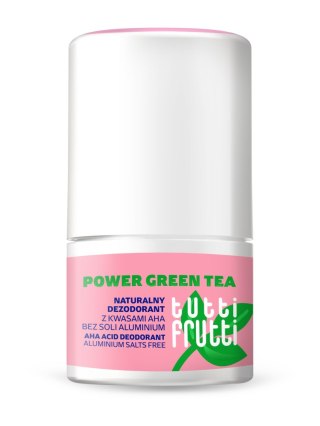 Farmona Tutti Frutti Power Green Tea Naturalny Dezodorant Kwasowy Bez Soli Aluminium + Kwasy Aha Antyperspirant Roll-on Kulka 50
