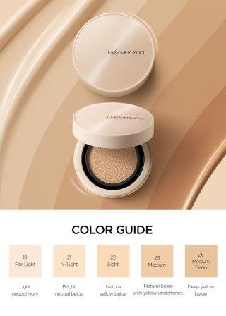 Jung Saem Mool Skin Nuder Cover Layer Cushion Podkład do Twarzy + Zapas Light 14 g