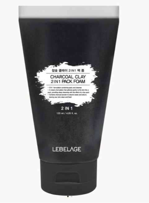 Lebelage pianka-Maseczka d/twarzy CHACOAL 120 ml
