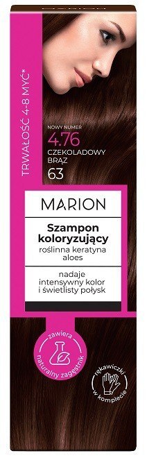 MARION szampon koloryzujący 4-8 myć nr 4.76 Czekoladowy Brąz 100 ml