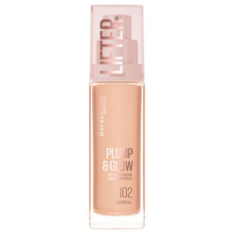 Maybelline Plump&glow Podkład Rozświetlający SPF 15 nr 102 30 ml