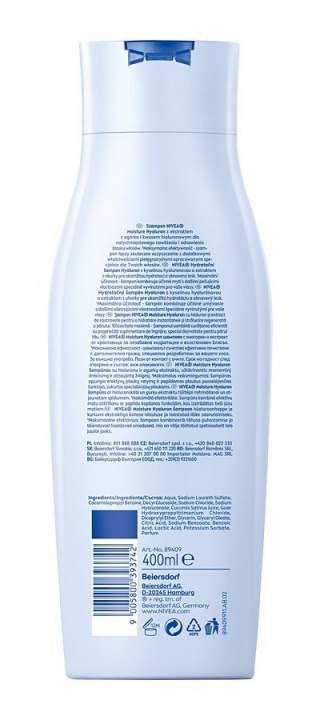 Nivea szampon nawilżający Moisture Hyualuron 400 ml
