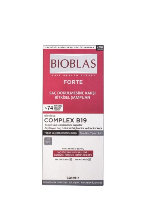 Bioblas Forte Kompleks B19 szampon do włosów ziołowy 360 ml