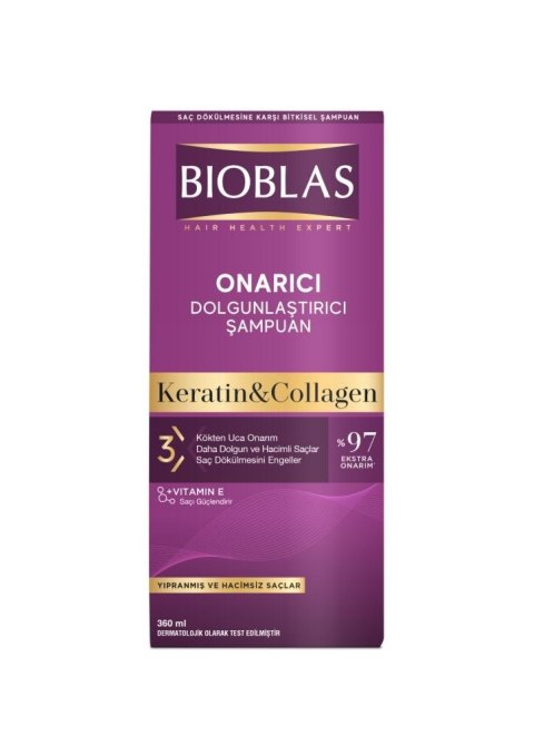 Bioblas Keratin&Collagen szampon do włosów ziołowy 360 ml