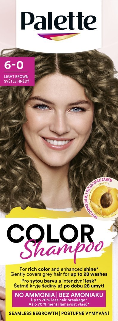 Palette Color Shampoo szampon koloryzujący 6-0 Jasny Brąz 50 ml