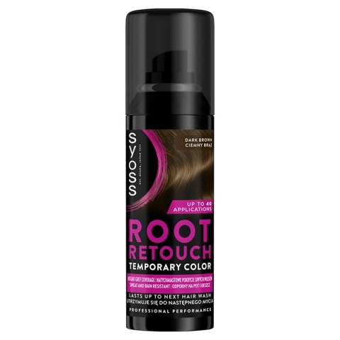 Syoss Root Retouch spray maskujący odrosty - ciemny brąz 120 ml