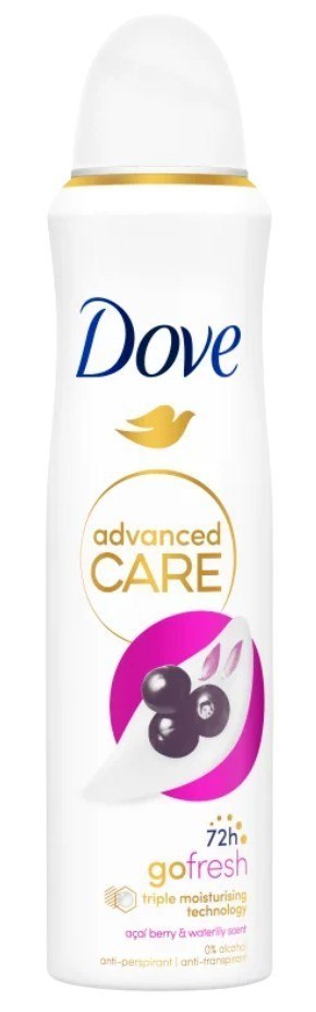 Dove Advanced Care Acai Berry & Waterlily Antyperspirant Damski w Sprayu 150 ml