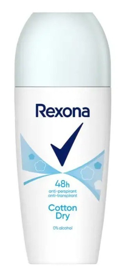 Rexona Cotton Dry Antyperspirant w Kulce , Roll-on Kulka dla Kobiet 50 ml