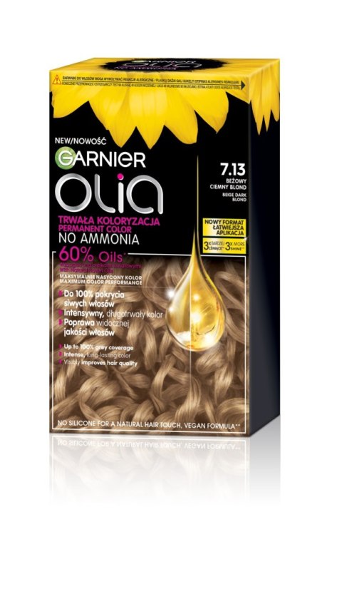 AG LOREAL GAR OLIA 7.13 BEIGE DARK BLOND &