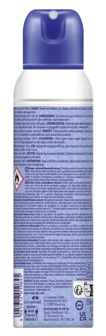 Triple Dry Deo Spray Classic 100H Antyperspirant w Sprayu 150 ml
