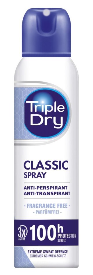 Triple Dry Deo Spray Classic 100H Antyperspirant w Sprayu 150 ml