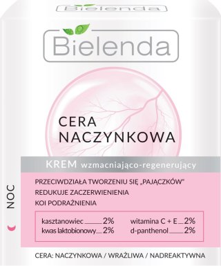 Bielenda cera Naczynkowa krem wzmacniająco-regenerujący na noc 50 ml