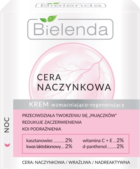 Bielenda cera Naczynkowa krem wzmacniająco-regenerujący na noc 50 ml