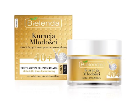 Bielenda Kuracja Młodości 40+ nawilżający krem przeciwzmarszczkowy na dzień i noc 50 ml