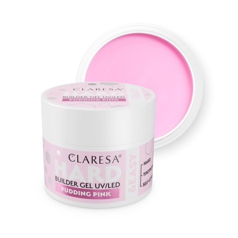 Claresa Hard&Easy żel budujący do paznokci Pudding Pink 12 g