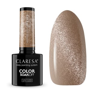 Claresa lakier hybrydowy CAT EYE LIGHT BROWN 5 g