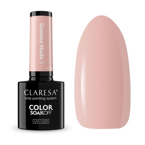 Claresa lakier hybrydowy GUMMY NUDE 3 -5 g