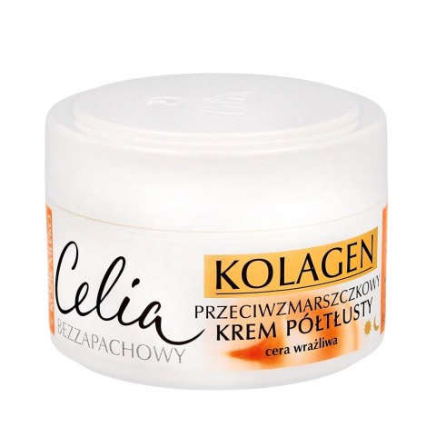 Celia Kolagen przeciwzmarszczkowy krem półtłusty do cery wrażliwej z kozim mlekiem 50 ml