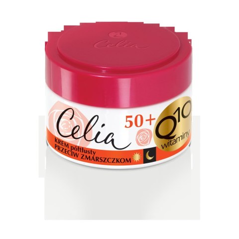 Celia Q10 Witaminy 50+ przeciwzmarszczkowy krem półtłusty z retinolem 50 ml