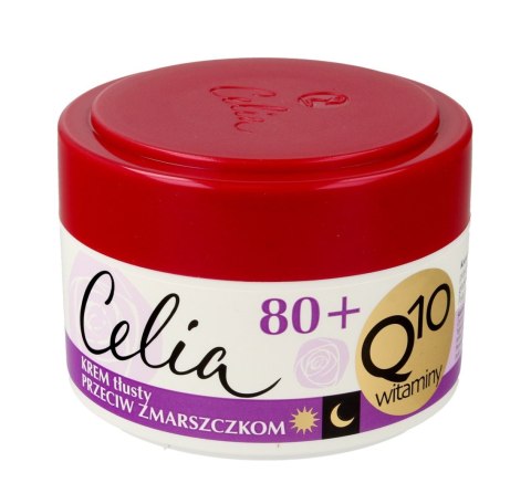 Celia Q10 Witaminy 80+ przeciwzmarszczkowy krem tłusty z elastyną 50 ml