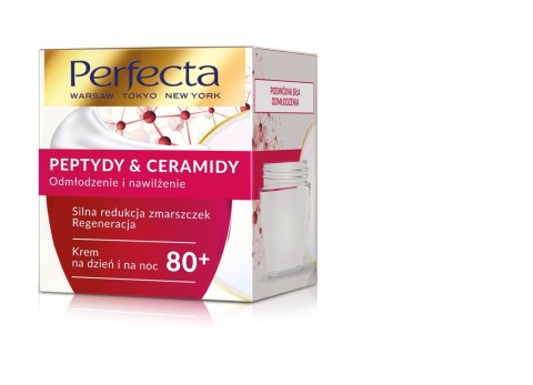 Perfecta Peptydy & Ceramidy 80+ krem na dzień i noc Silna redukcja zmarszczek i regeneracja 50 ml