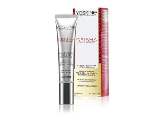 Yoskine Geisha Gold Secret wygładzający krem olejkowy pod oczy i na powieki z kofeiną 15 ml