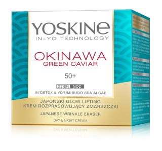 Yoskine Okinawa Green Caviar 50+ krem przeciwzmarszczkowy z kawiorem Rozświetlenie i lifting 50 ml