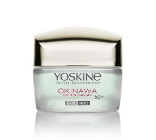 Yoskine Okinawa Green Caviar 50+ krem przeciwzmarszczkowy z kawiorem Rozświetlenie i lifting 50 ml