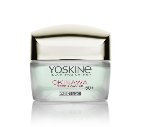 Yoskine Okinawa Green Caviar 50+ krem przeciwzmarszczkowy z kawiorem Rozświetlenie i lifting 50 ml