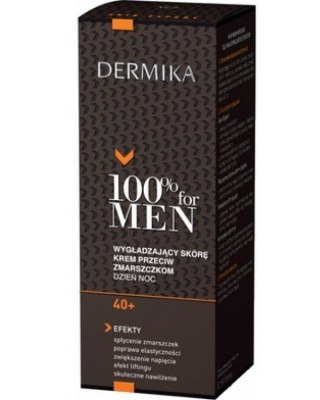 Dermika 100% for Men krem 40+ wygładzający na dzień i noc 50 ml