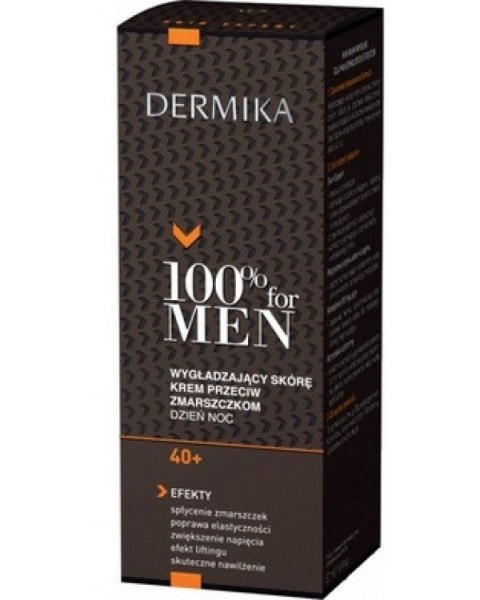 Dermika 100% for Men krem 40+ wygładzający na dzień i noc 50 ml