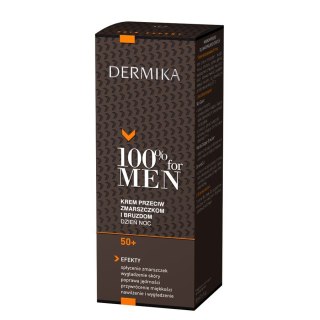 Dermika 100% for Men krem 50+ przeciw zmarszczkom i bruzdom na dzień i noc 50 ml
