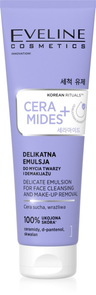 Eveline Korean Rituals Ceramides delikatna emulsja do mycia twarzy i demakijażu 140 ml