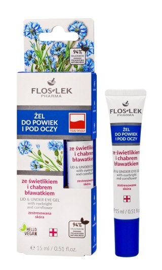 Floslek oczy żel do powiek i pod oczy ze świetlikiem i chabrem bławatkiem 15 ml