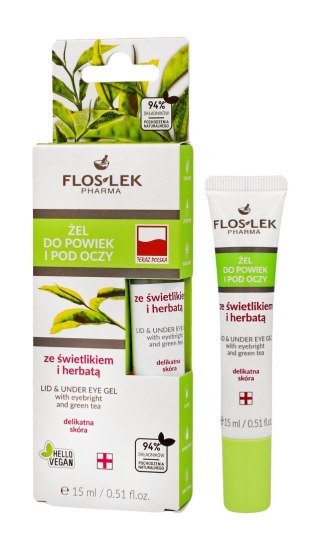 Floslek oczy żel do powiek i pod oczy ze świetlikiem i herbatą 15 ml
