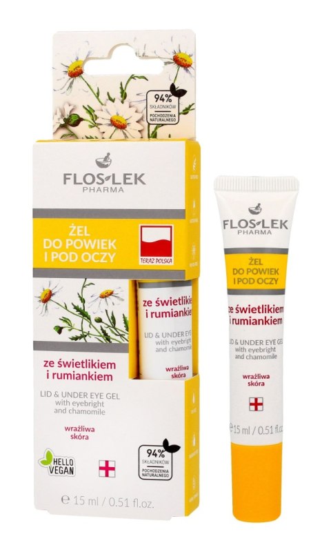 Floslek oczy żel do powiek i pod oczy ze świetlikiem i rumiankiem 15 ml