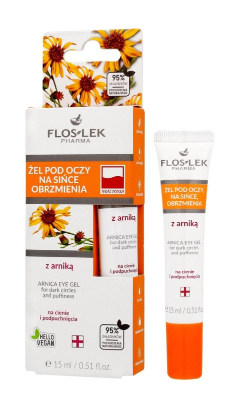 Floslek oczy żel pod oczy na sińce, obrzmienia z arniką 15 ml