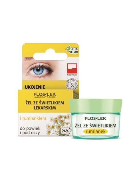 Floslek oczy żel ze świetlikiem lekarskim i rumiankiem do powiek i pod oczy 10 g