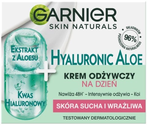 Garnier Skin Naturals Hyaluronic Aloe krem odżywczy na dzień - cera sucha i wrażliwa 50 ml