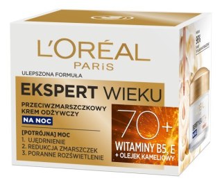 L'Oréal Paris Ekspert Wieku 70+ przeciwzmarszczkowy krem odżywczy na noc 50 ml