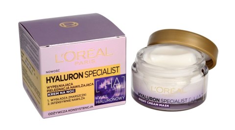 L'Oréal Paris Hyaluron Specialist krem nawilżający wygładzający zmarszczki na noc 50 ml