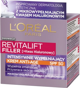 L'Oréal Paris LOREAL Revitalift Filler krem intensywnie wypełniający zmarszczki Anti-Age SPF 50 50 ml