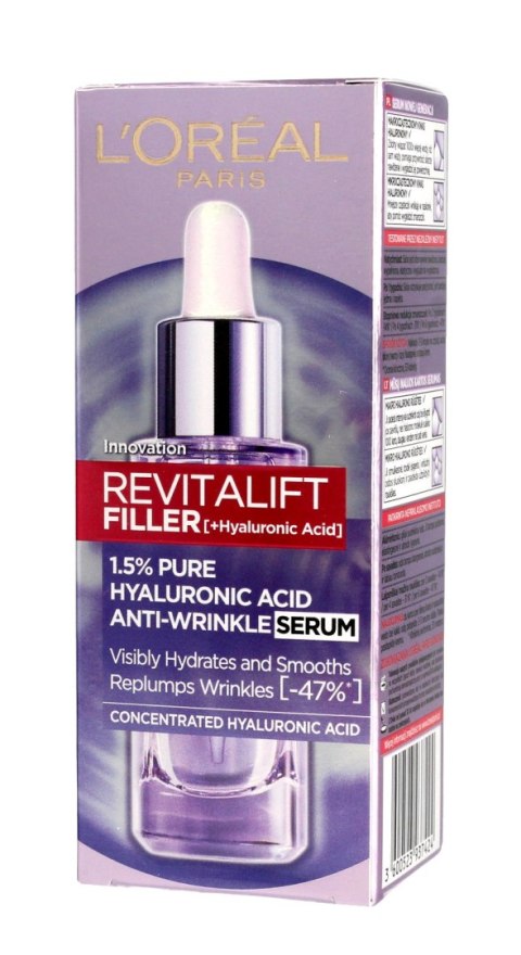 L'Oréal Paris Revitalift Filler serum przeciwzmarszczkowe 1,5% czystego kwasu hialuronowego 30 ml