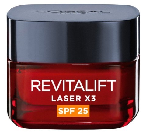 L'Oréal Paris Revitalift Laser x3 krem anti-aging SPF 25 na dzień o potrójnym działaniu 50 ml