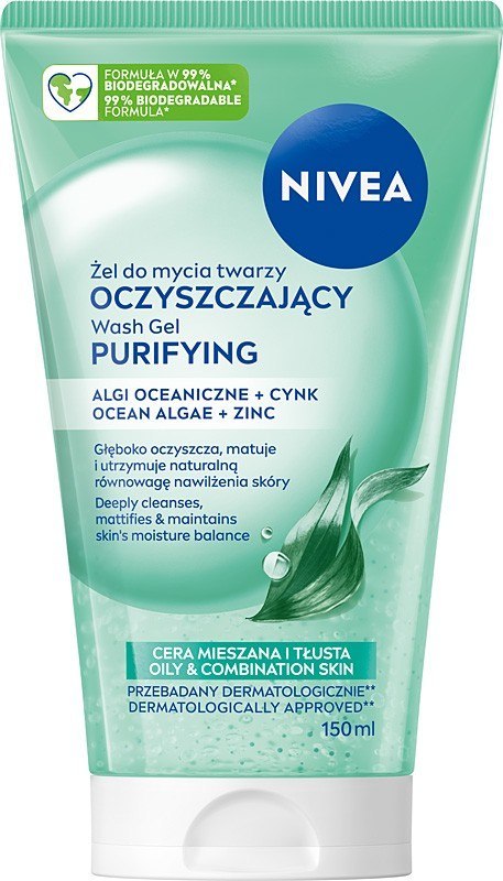 Nivea oczyszczający żel do mycia twarzy do cery tłustej i mieszanej 150 ml