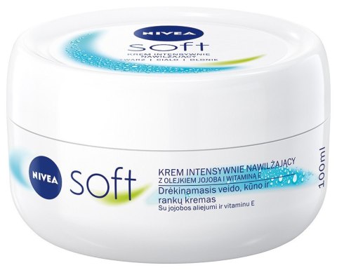 Nivea Soft krem intensywnie nawilżający z olejkiem jojoba i witaminą E 100 ml